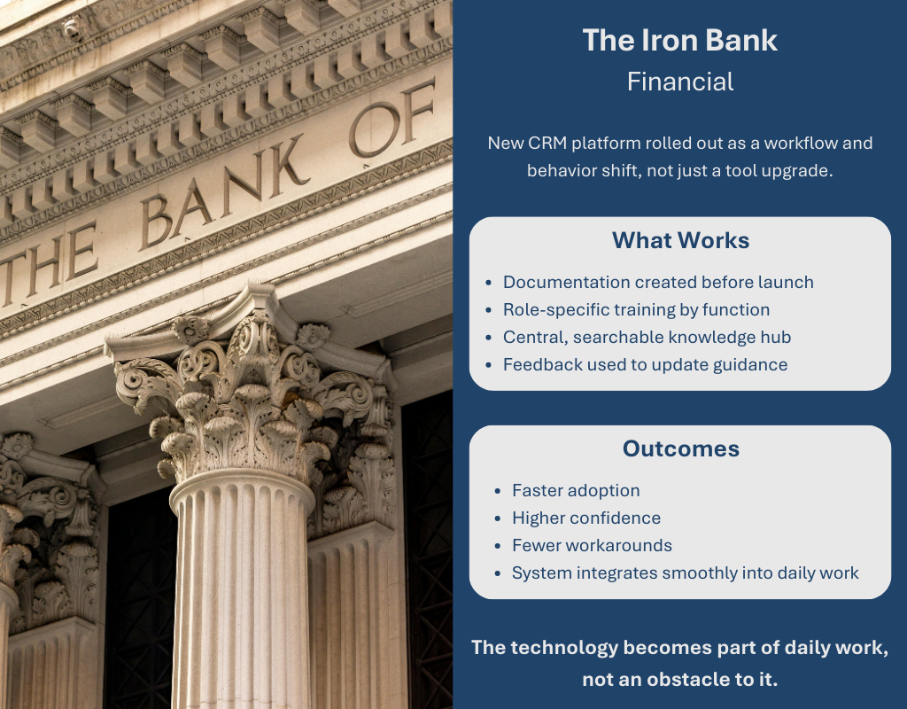 An infographic showing an ornate bank building and shortened version of the text below.