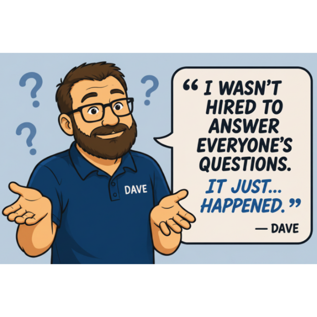 Illustration of Dave looking quizzical.