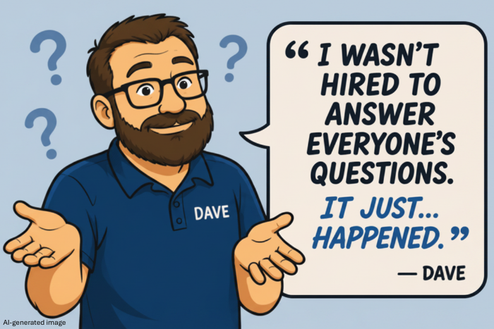 Illustration of Dave looking quizzical.